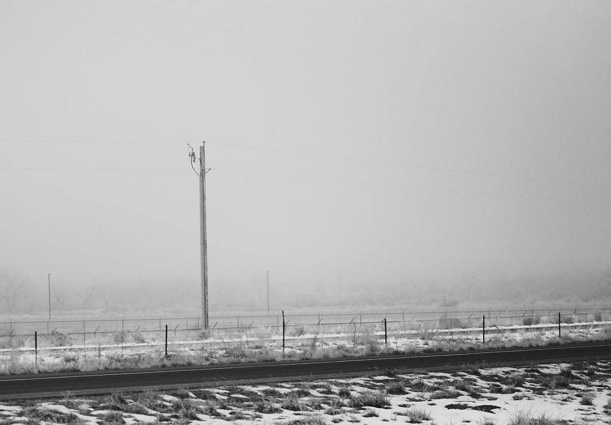 black and white landscape photograph