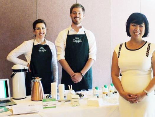 Madeline Haydon and nutpods team during the 2015 Harriet Stephenson Business Plan Competition