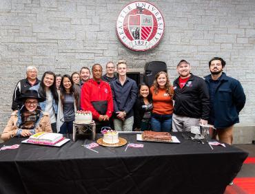 Veterans Cake Cutting Ceremony Group Picture