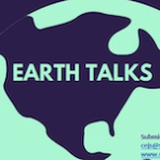 a globe with earth talks text inside