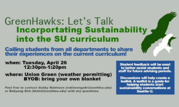 Green Hawks Let's Talk flyer