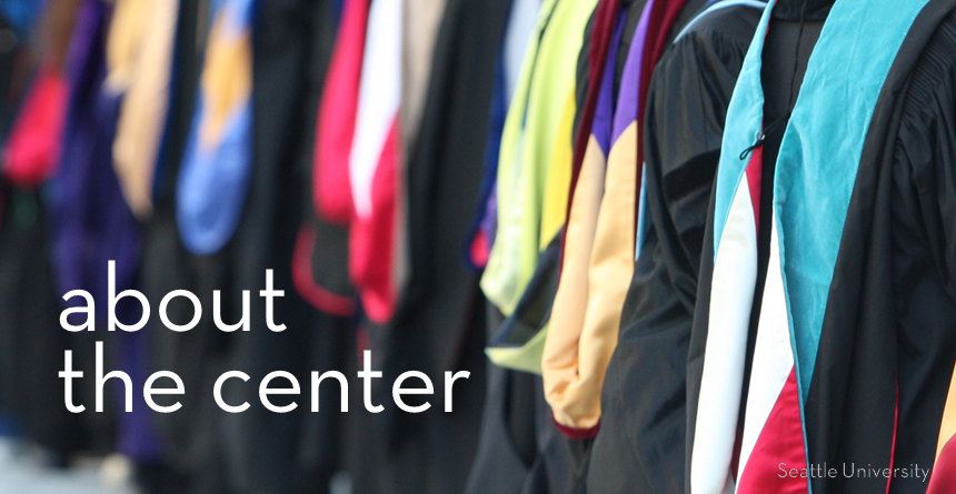 Row of people in academic robes