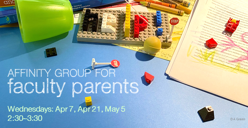 Image of desk covered in Lego and crayons