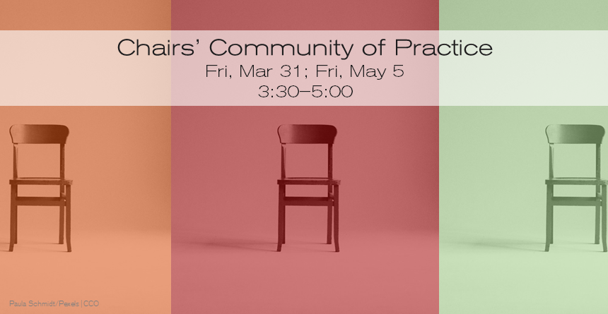 Three spatially distant chairs on different colored backgrounds