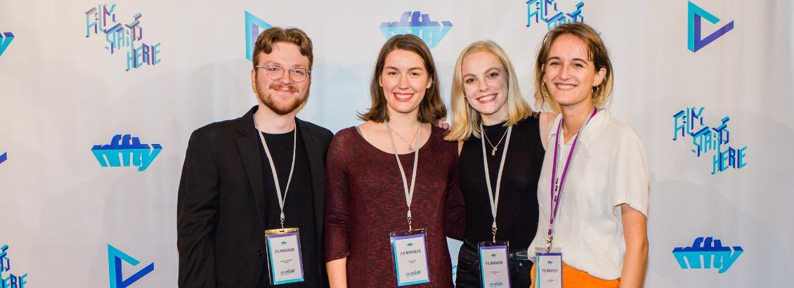 Mathew MacDonald, Hailey McGill, Suzanne McAuley, and Barb Hoffman on the NFTTY red carpet.