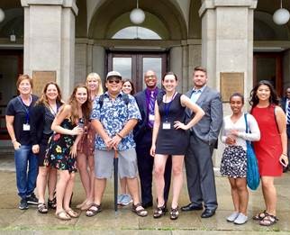 Criminal Justice faculty, students and advisory committee members at conference