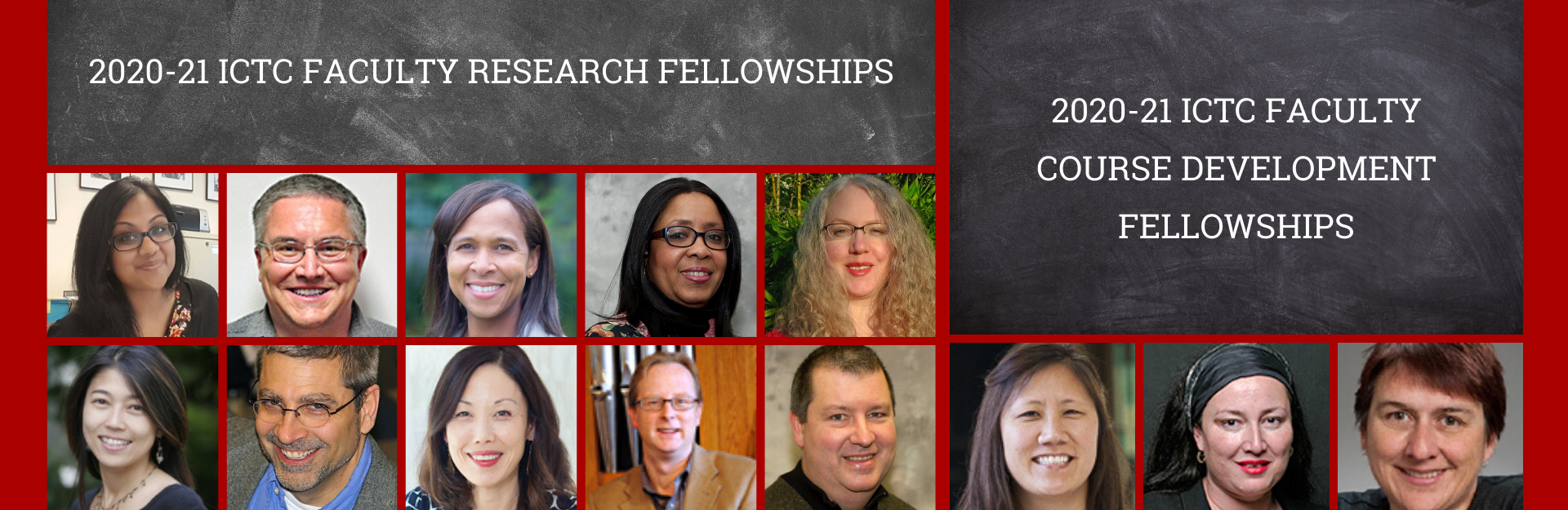 Montage of photos of faculty receiving fellowships