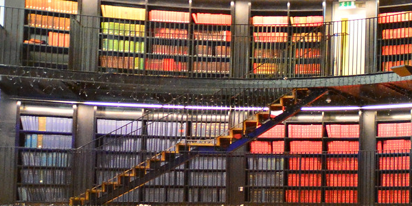 Library with stairs