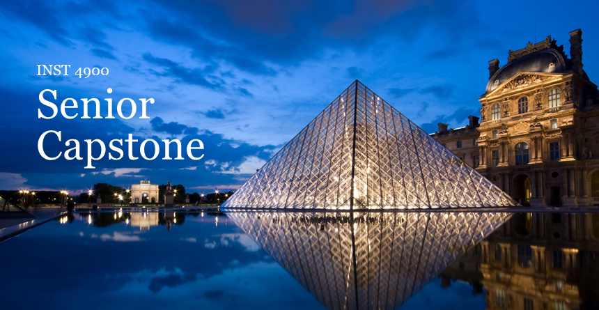 Glass pyramid at the Louvre, Paris at night