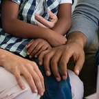 Family's hands