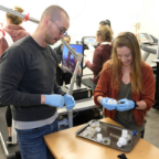 Students and faculty in Human Performance Lab