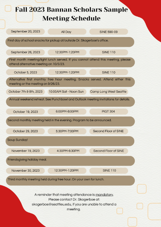 Fall 2023 Bannan Scholars Sample Meeting Schedule (PNG)