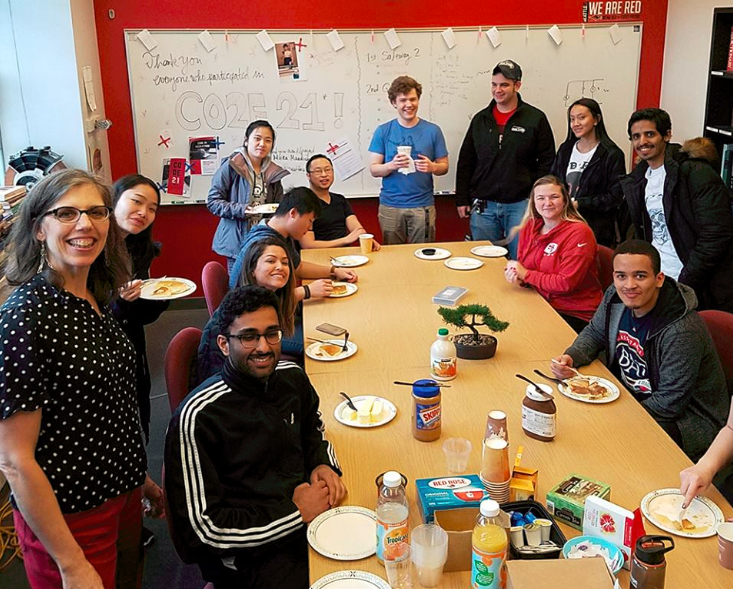 ECE Pancakes and Hackathon Games group photo (1.29.18)