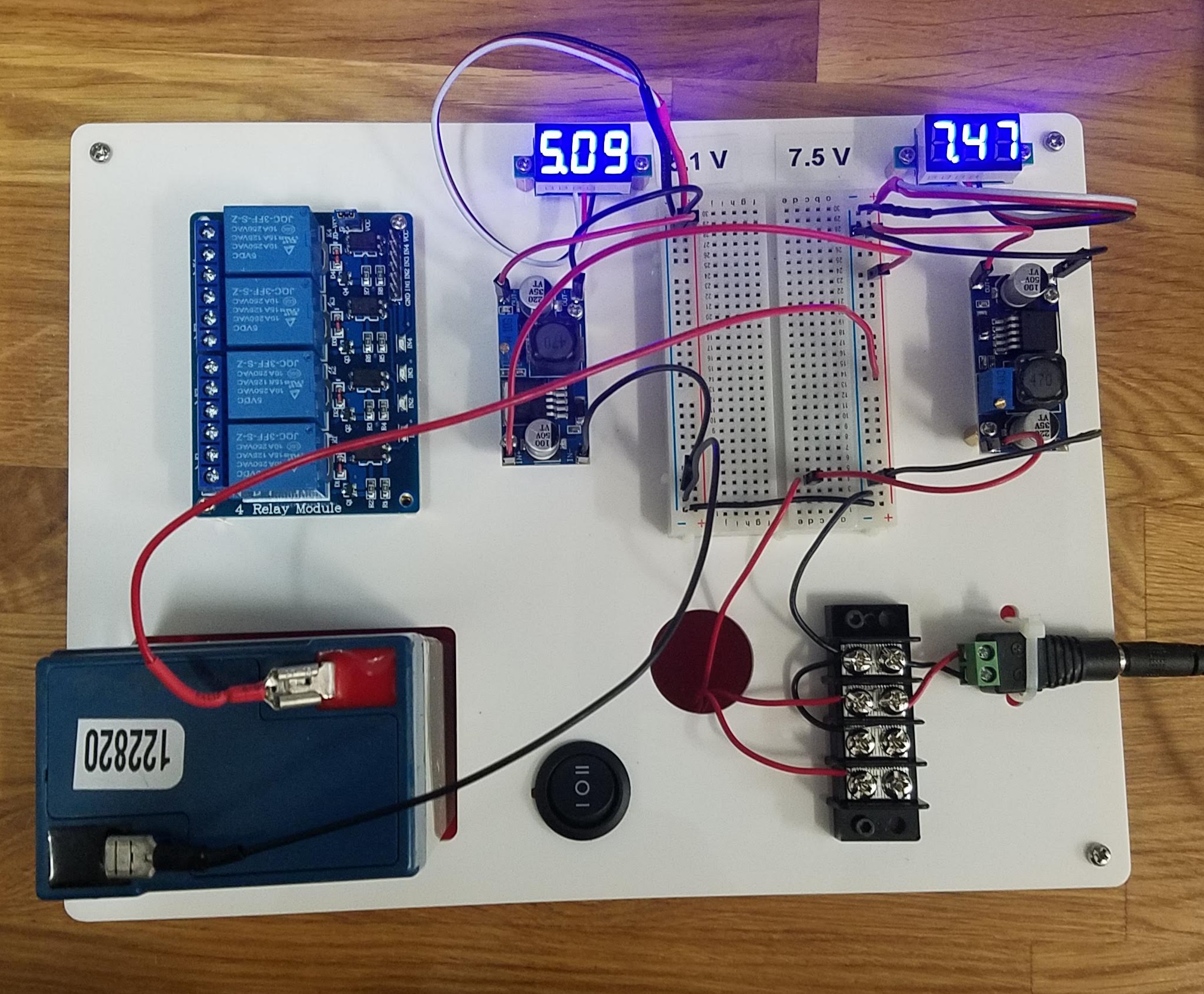 Image of a circuit board that will provide power for the Solar Tracker for Jr. Design.