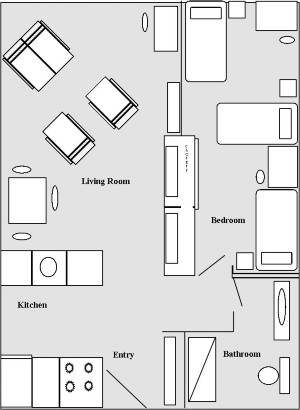 Murphy One Bedroom setup