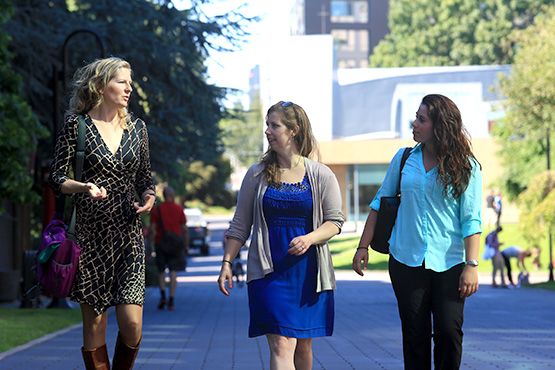 Three female graduate students