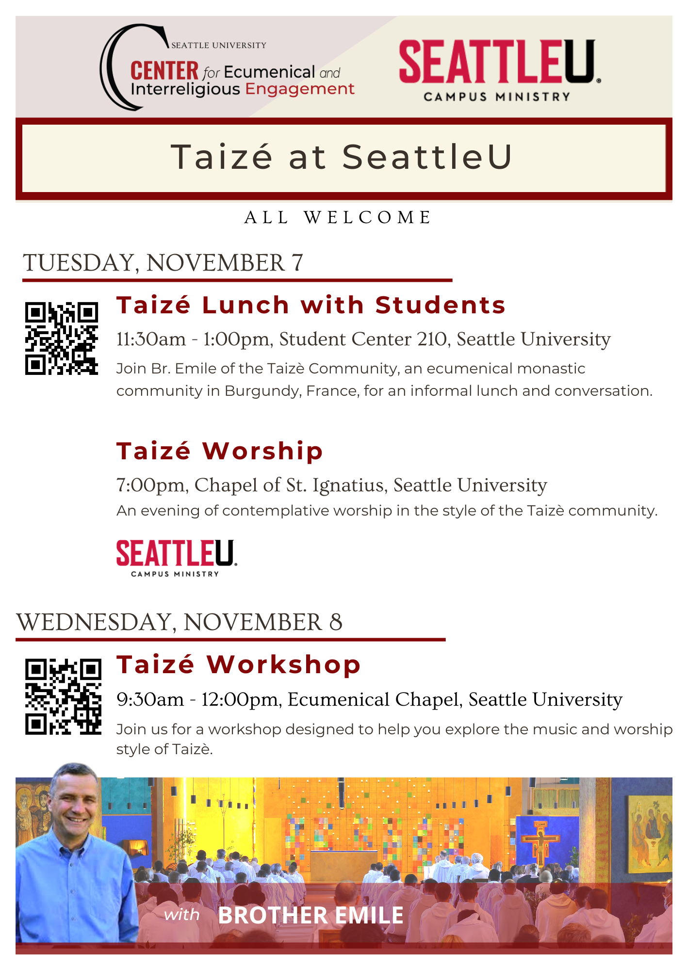 Taize Event Flier -- CEIE