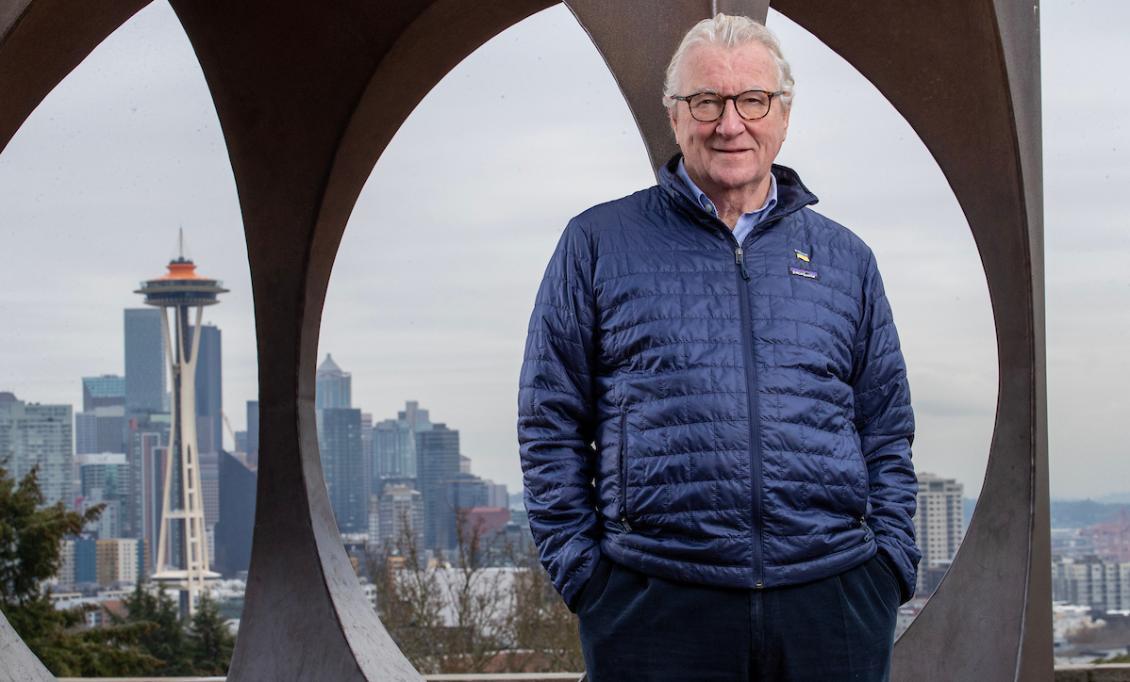 A photo in downtown Seattle featuring Tom Roach.