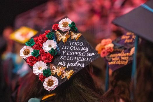 A close up of the mortar board