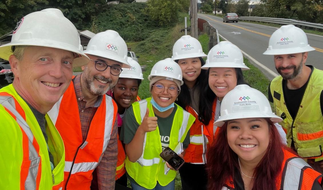 Sno County bridge project center team close up