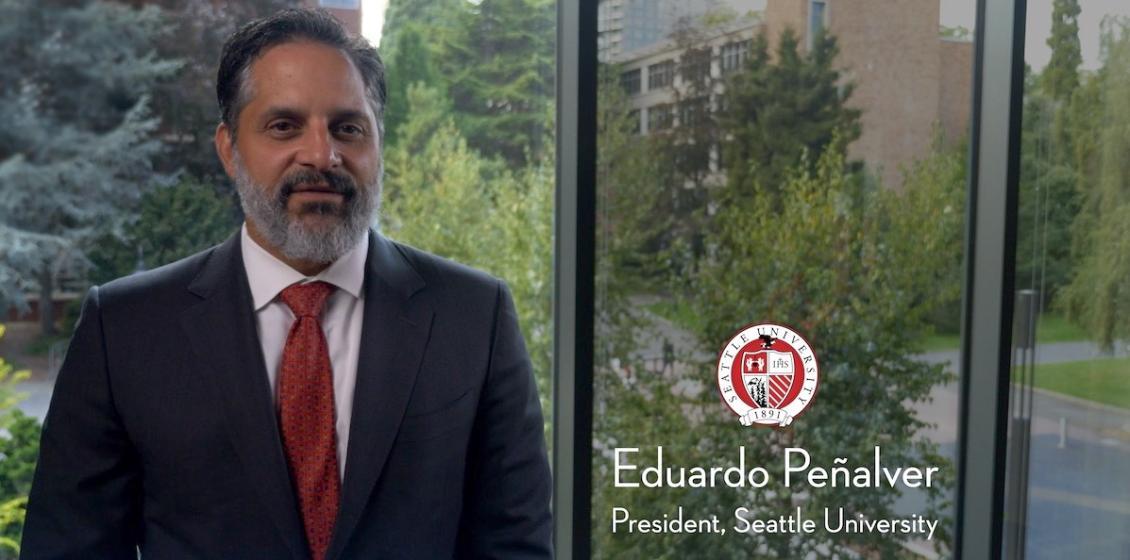 An image of Eduardo Penalver in his Welcome video