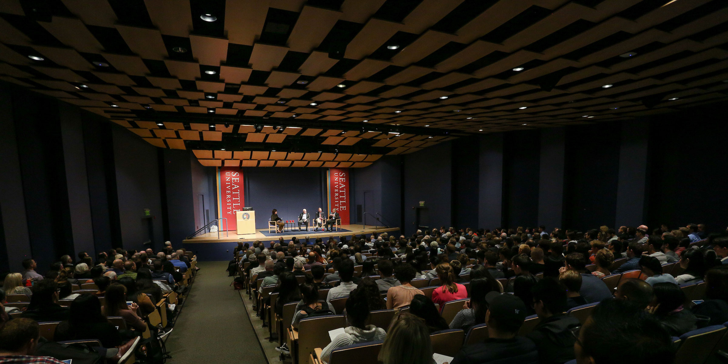 main auditorium of the Pigott building