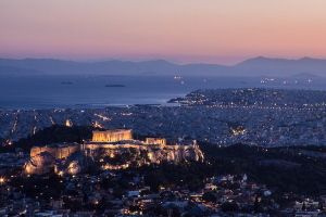 Night View of the Acropolis/Parthenon, Athens, Greece