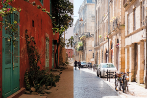 Mirror images of Senegal and Paris street