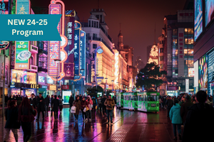 Night view of Shanghai street