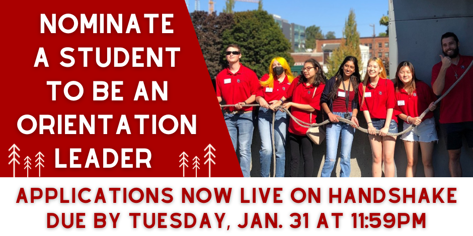 Nominate a Student Orientation Leader