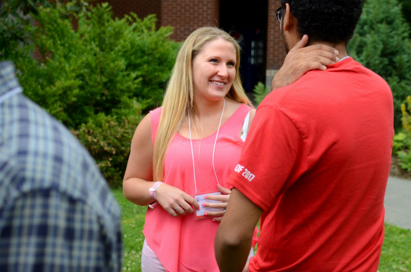 Alumni leading a summer info session