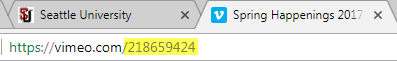 How to find the Vimeo video ID