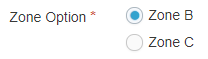 Screen shot of how to select a zone option in your content item in V9