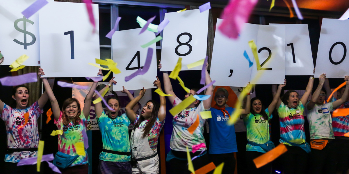 Students Celebrate the Dance Marathon Success