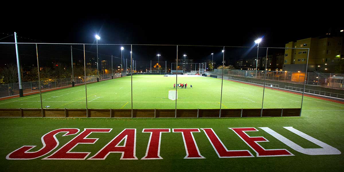 Seattle University Park at night