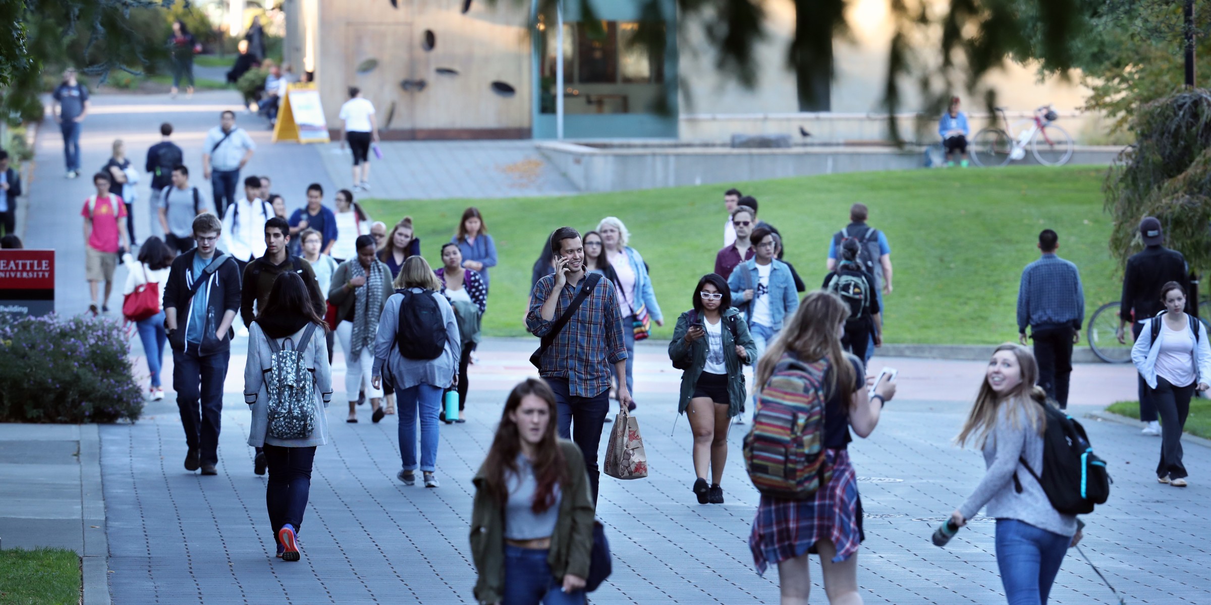 Students on campus