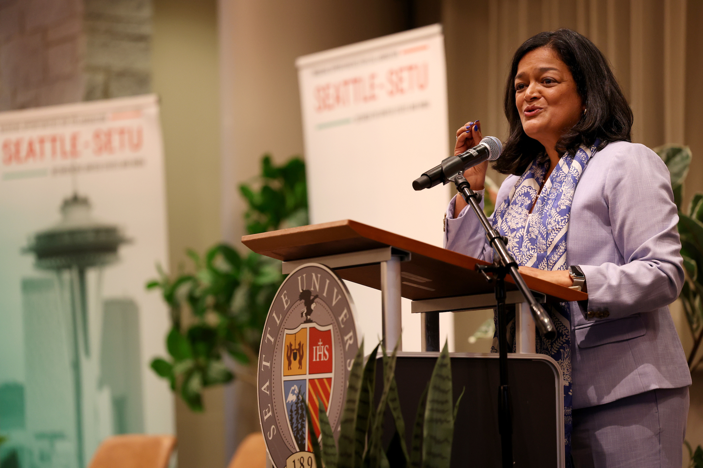 U.S. Representative Pramila Jayapal. 