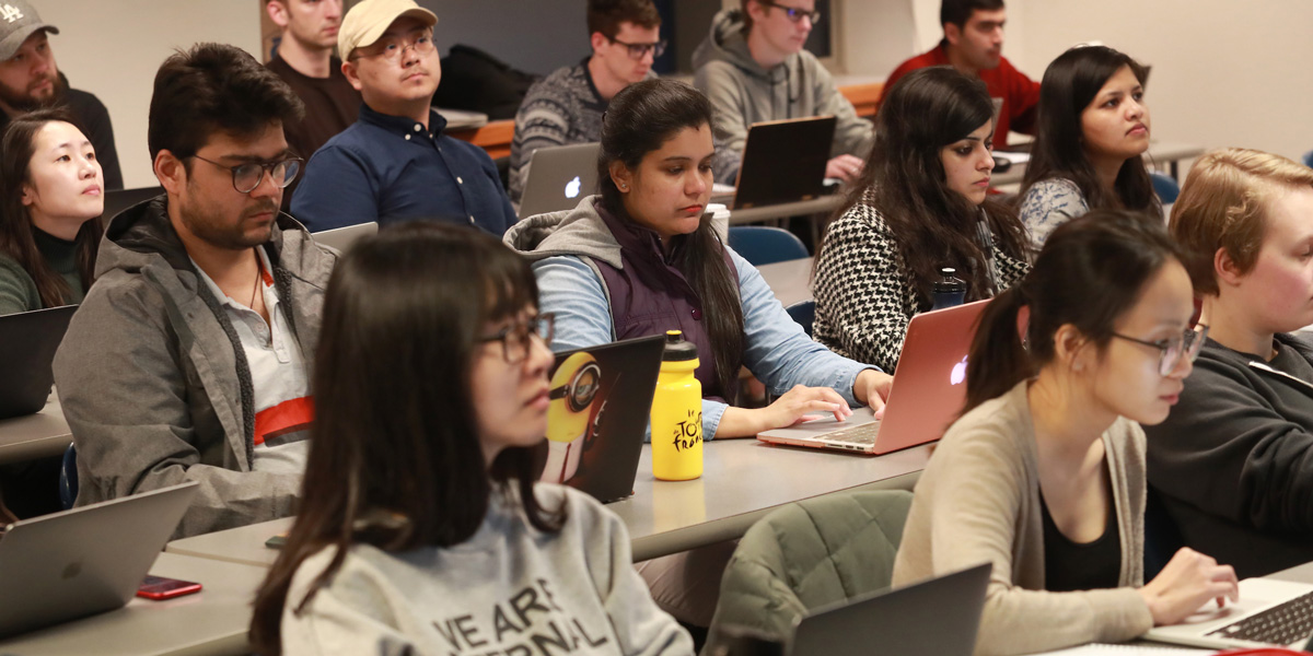 Albers graduate students in class