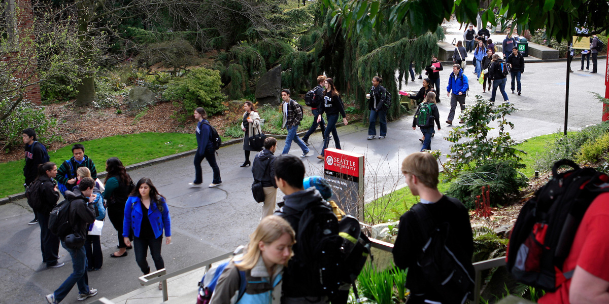 Students walking to class