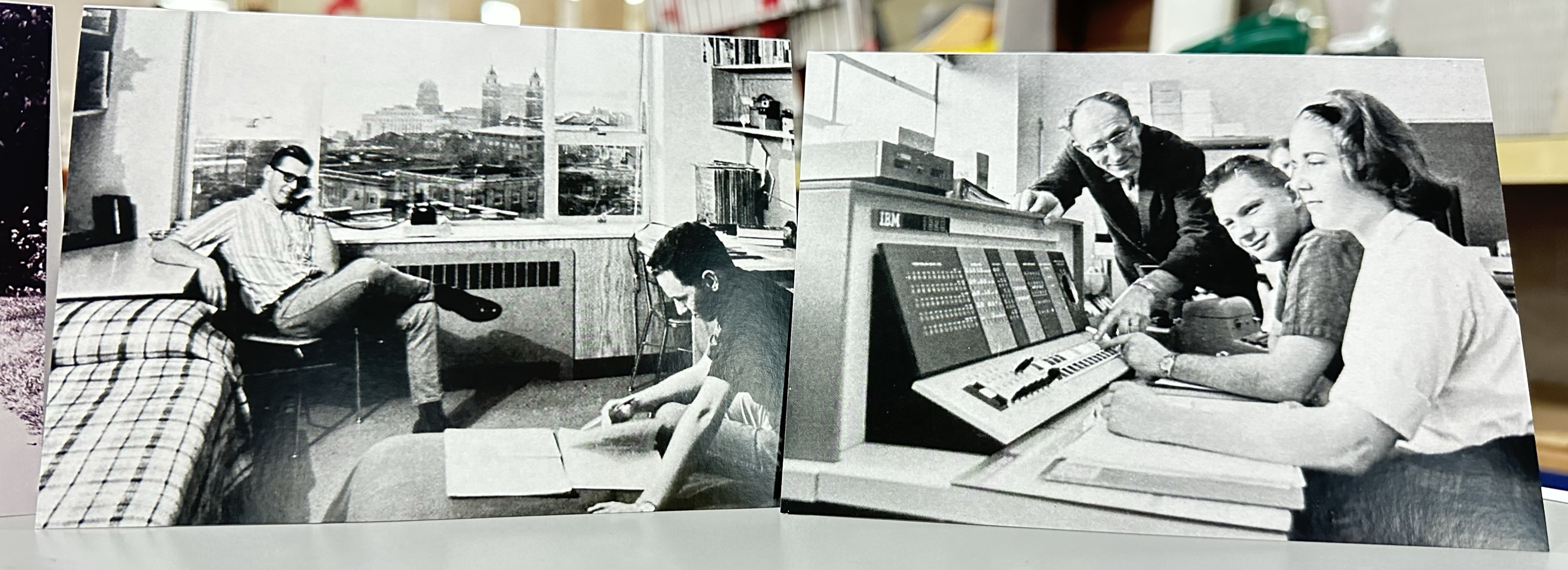 L-R, Campion Dorm Room 1966, Computer Center 1965