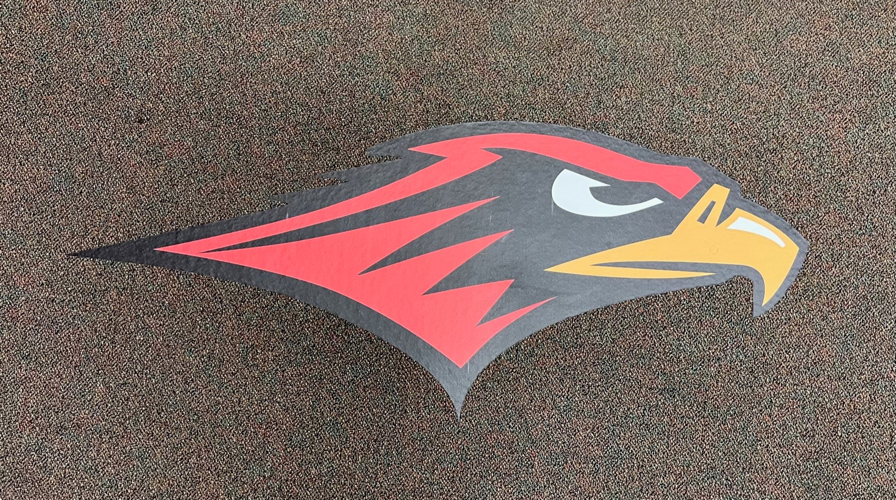 SU Redhawk Floor Graphic on Carpet